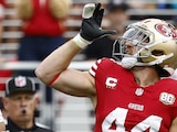 El fullback de los 49ers, Kyle Juszczyk, y su celebración por la que fue multado.