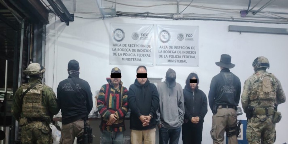 Arresto de presuntos delincuentes en Jalisco.