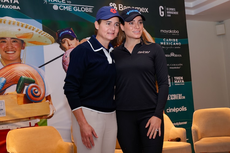 Lorena Ochoa y Gaby López estuvieron presentes en la conferencia de prensa.