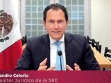 Alejandro Celorio, consultor jurídico de la SRE, emite mensaje en redes, ayer.