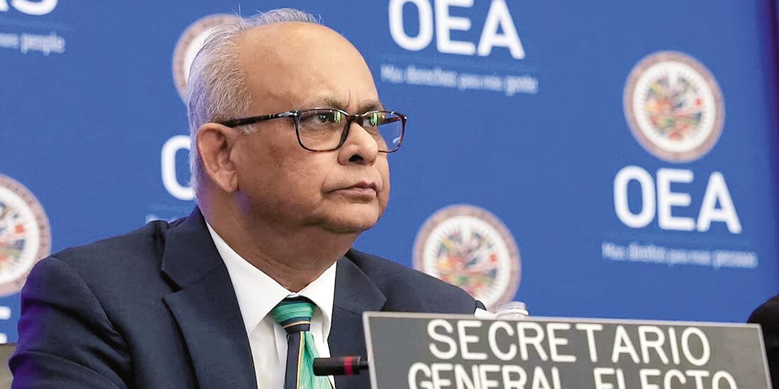 Ramdin, ayer, tras ser electo para relevar a Almagro.