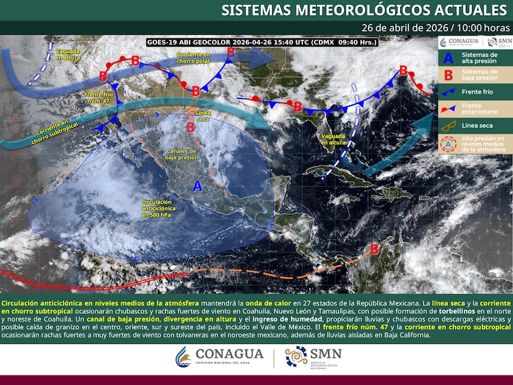 Sistemas Metereológicos 26 de abril