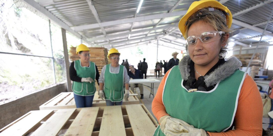 Un grupo de mujeres trabajadoras en la imagen ilustrativa