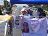 Bloqueo de carretera México-Toluca por familiares de personas desaparecidas, el 20 de octubre de 2026.