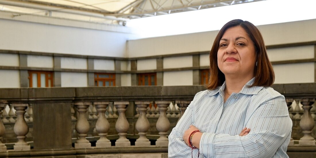 Mireida Velázquez Torres, directora del Munal, tras la entrevista.