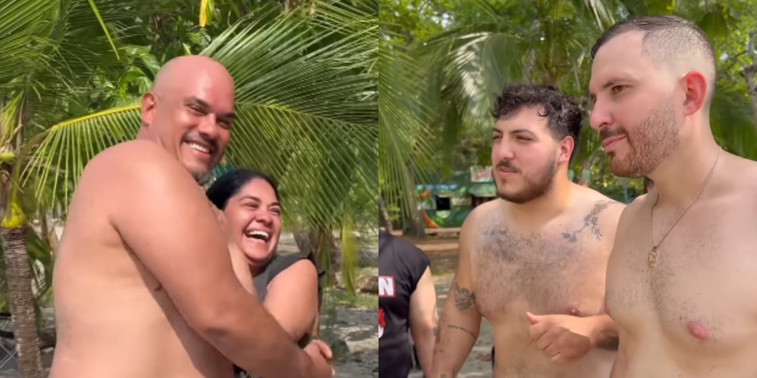 Grupo Frontera reconcilia a una pareja que peleaba en la playa