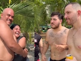Grupo Frontera reconcilia a una pareja que peleaba en la playa