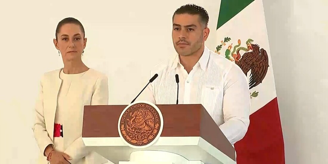 Claudia Sheinbaum y Omar García Harfuch, secretario de Seguridad y Protección Ciudadana.