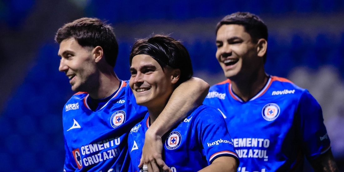 Cruz Azul celebra uno de sus goles en la Concacaf Champions Cup ante el Vancouver FC