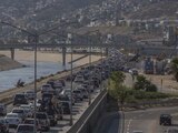 Cruce fronterizo en Tijuana, Baja California.