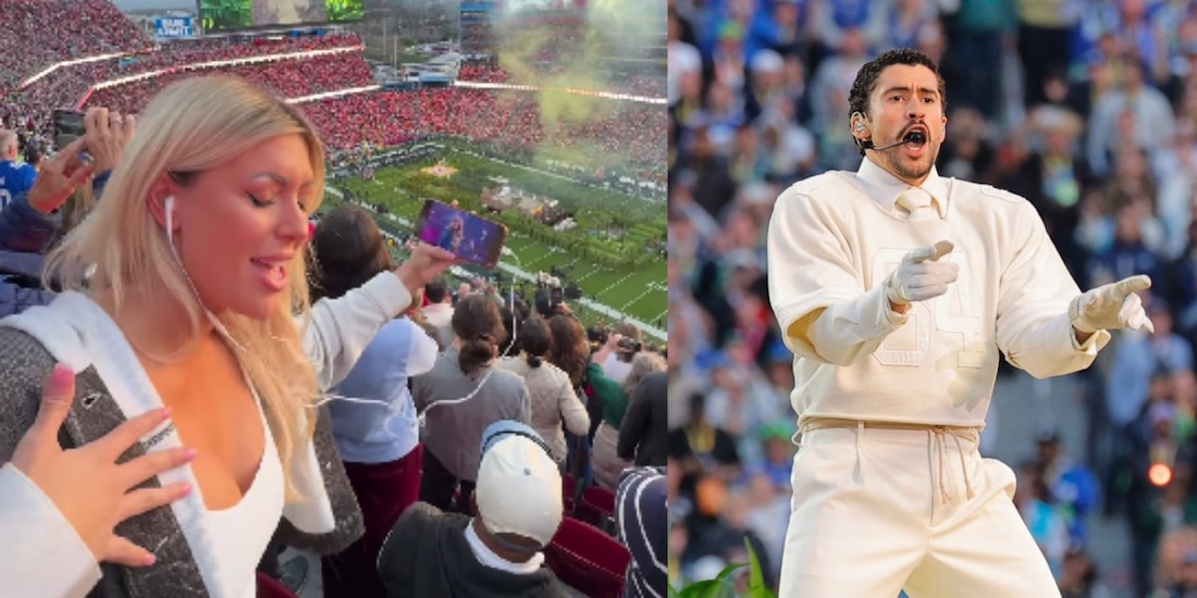 Influencer ignora a Bad Bunny en el show de medio tiempo