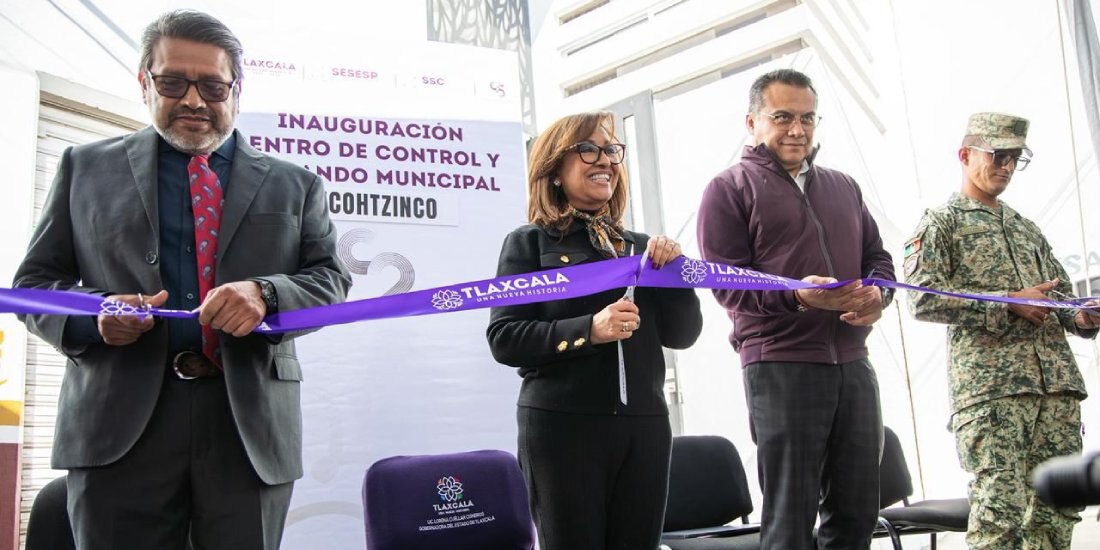 Lorena Cuéllar inaugura C2 de Xicohtzinco para fortalecer la seguridad.