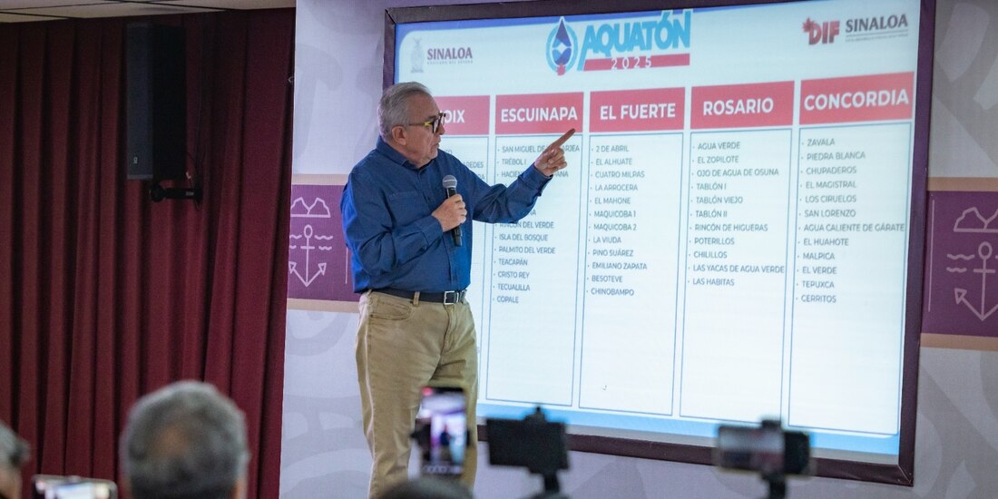 El mandatario estatal en su conferencia de prensa.