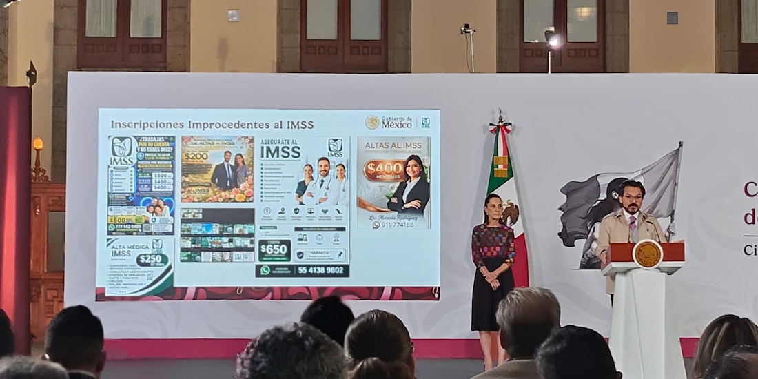 Zoé Robledo, director del IMSS, en la Mañanera de CSP.