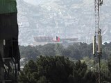 Bandera afgana sobre el palacio presidencial de Kabul