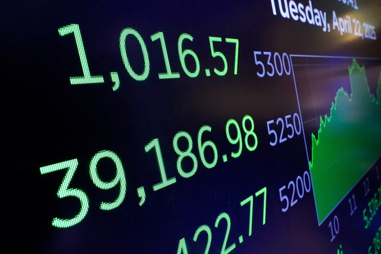 Imagen de archivo de la bolsa de valores.