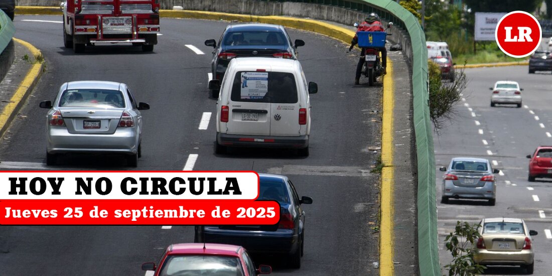 Así aplica el Hoy No Circula este jueves 25 de septiembre en la Ciudad de México y el Estado de México.