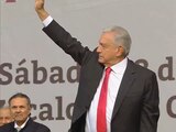 AMLO aparece en el Zócalo de la CDMX, en el marco del 85 Aniversario de la Expropiación Petrolera