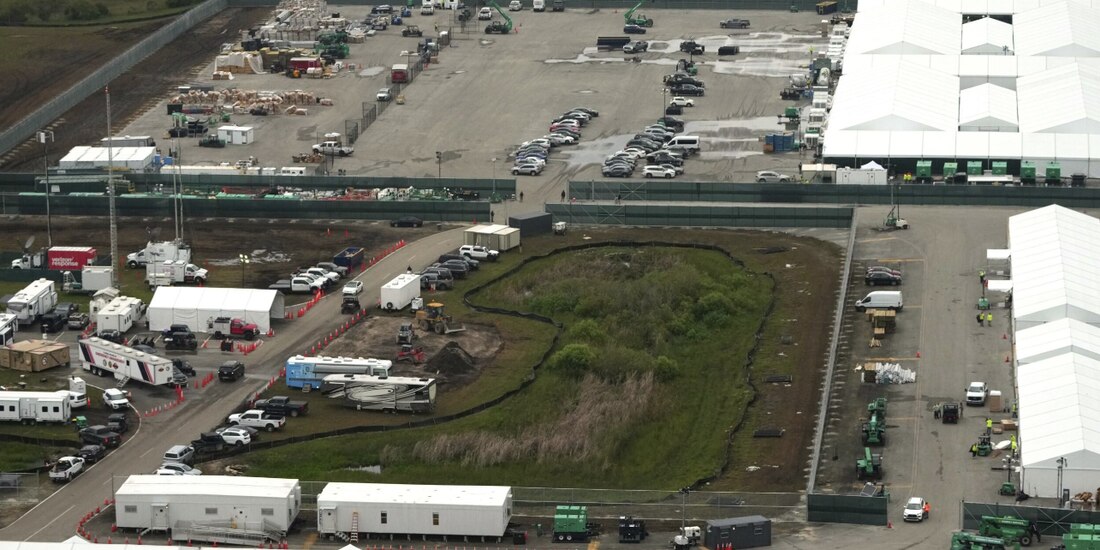 El centro de Transición Dade-Collier en los Everglades de Florida el 4 de julio.