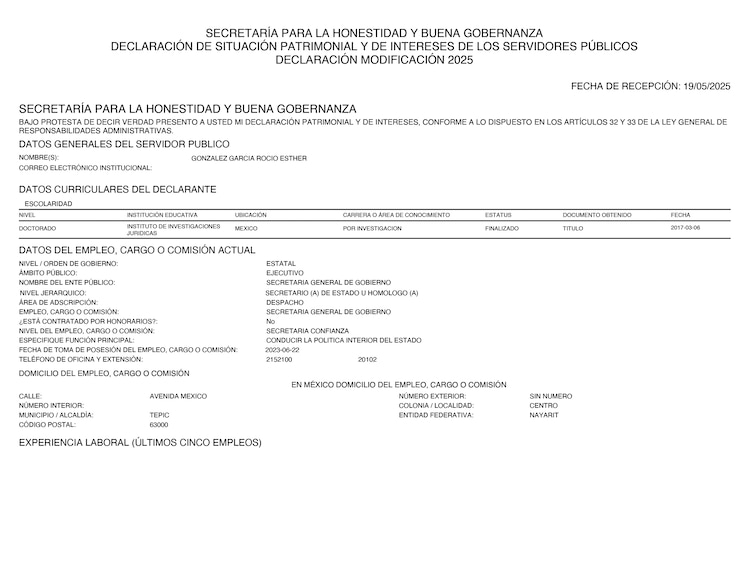 Las últimas declaraciones patrimoniales del gobernador y de dos integrantes de su gabinete; todas constan de una página