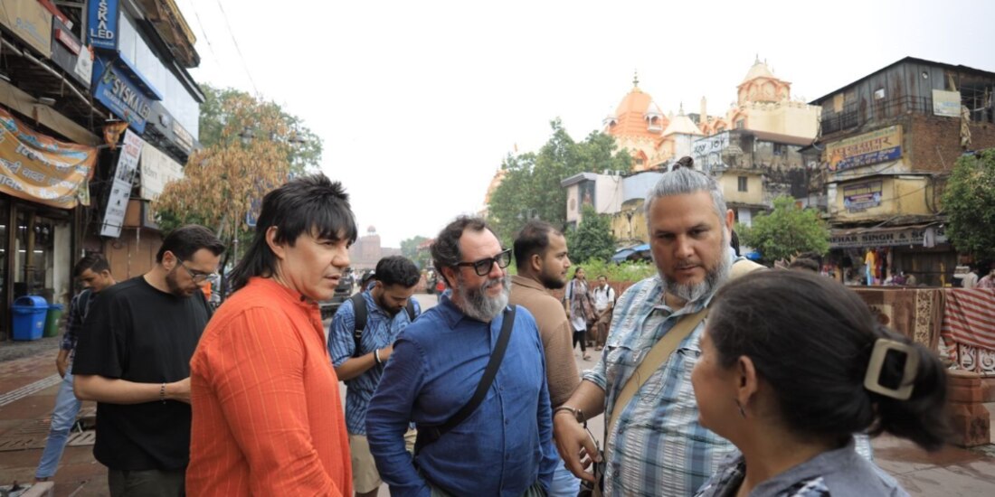 El comediante y conductor, durante el rodaje de la producción.