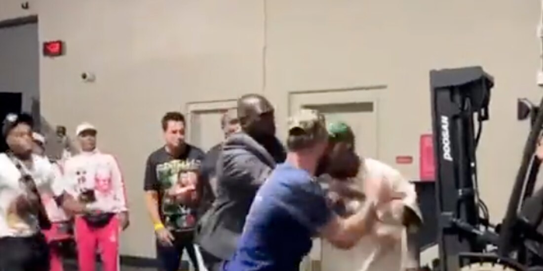 Caleb Plant y Jermall Charlo tuvieron un pleito en un estacionamiento en Las Vegas, Nevada.