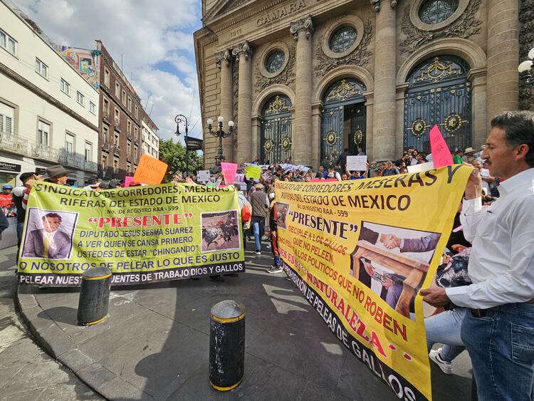 Manifestantes en el Centro.