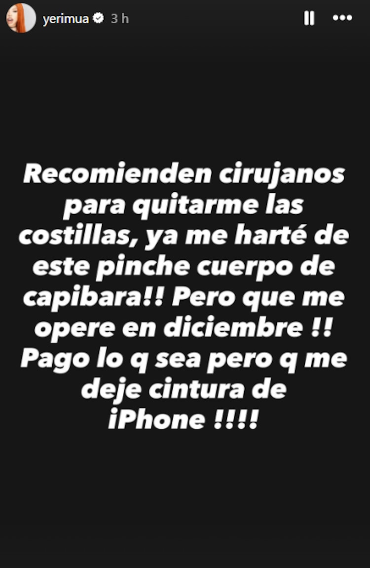 Yeri Mua se quiere quitar las costillas