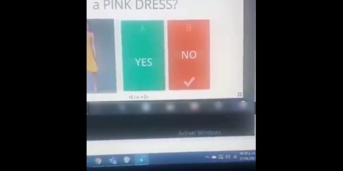 La maestra se encontraba dando clases a los alumnos de la Prepa 5