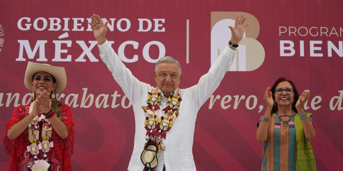 Presidente López Obrador, durante el evento en Pungarabato, Guerrero.