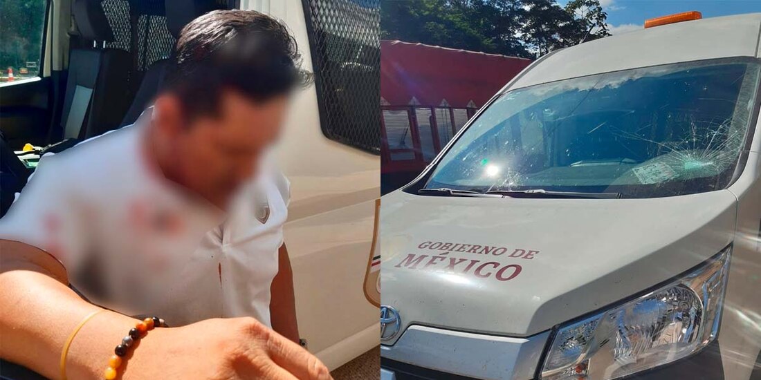 Un agente del INM manejaba un vehículo con 11 migrantes rescatados cuando fue interceptado y posteriormente golpeado