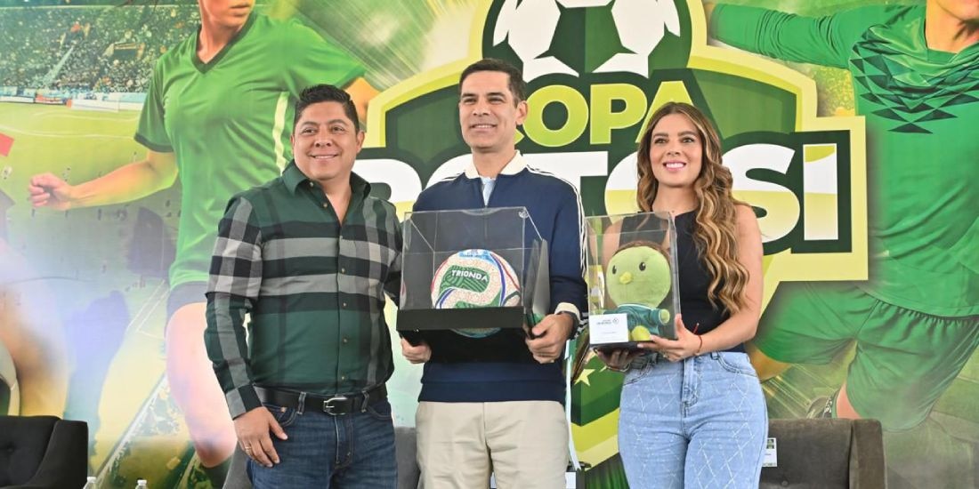 Ricardo Gallardo y Rafael Márquez presentan la Copa Potosí 2026.