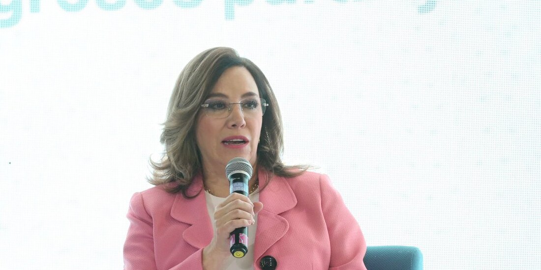 La comisionada presidenta del organismo, Blanca Lilia Ibarra, ayer, durante un foro de Gobierno abierto.