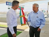 AMLO y el gobernador de Oaxaca.