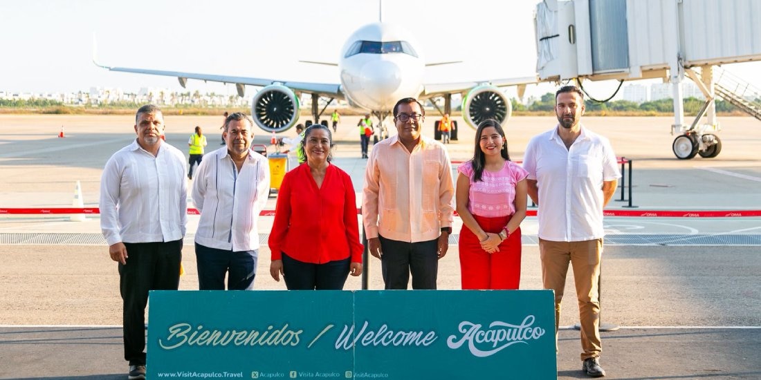 Arriba a Acapulco vuelo proveniente de Cancún y fortalece la conectividad aérea del destino.