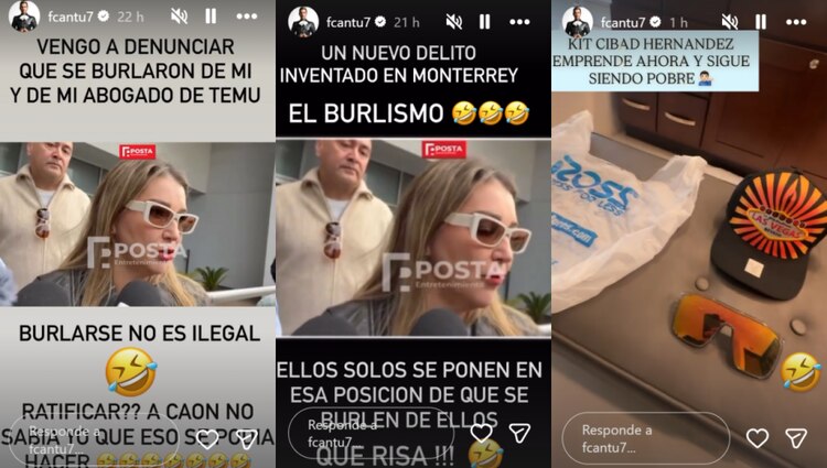 Francisco Cantú posteó varias historias dedicadas a Alicia Villarreal y una a Cibad, la nueva pareja de la cantante