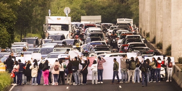Manifestación por la desaparición de Fátima en la alcaldía Álvaro Obregón