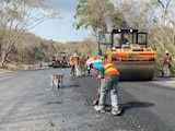 Trabajos de la SICT.