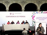 Las autoridades de la CDMX en conferencia de prensa.