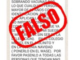 El mensaje se difundió por WhatsApp