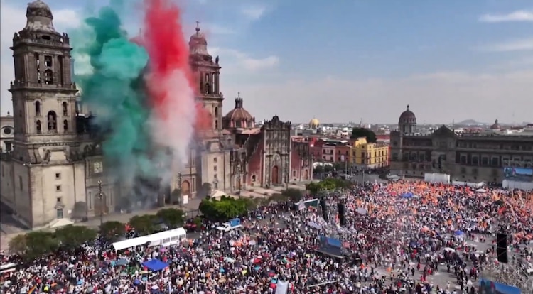 Claudia Sheinbaum en el Zócalo
