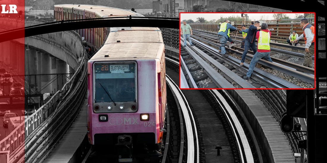 Falla zona de vías paraliza la Línea B del Metro de la Ciudad de México.