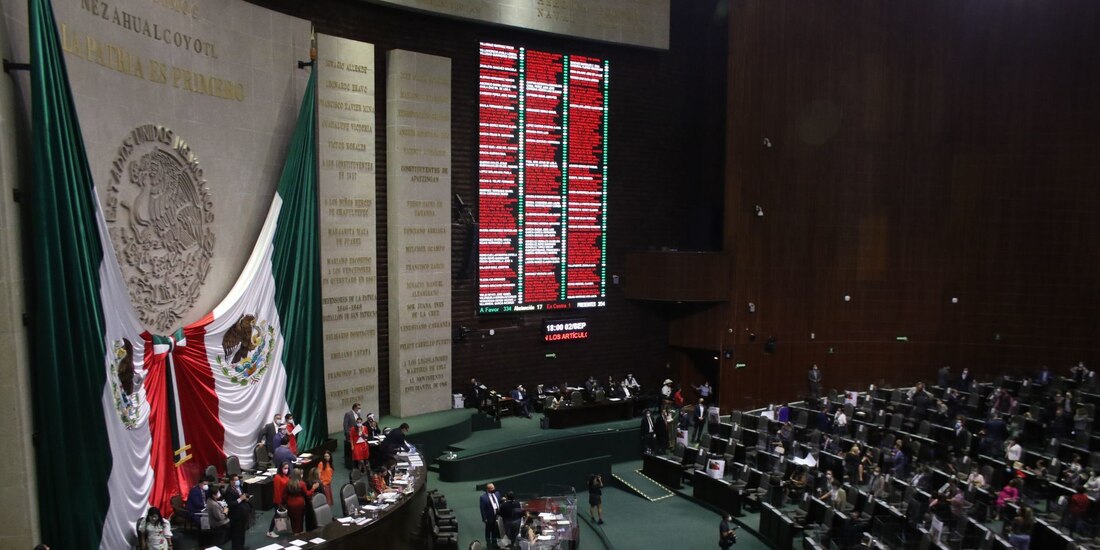Cámara de Diputados en la sesión de hoy.