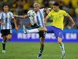 Una acción de la Jornada 6 de las Eliminatorias Sudamericanas entre Brasil y Argentina en el Maracaná.