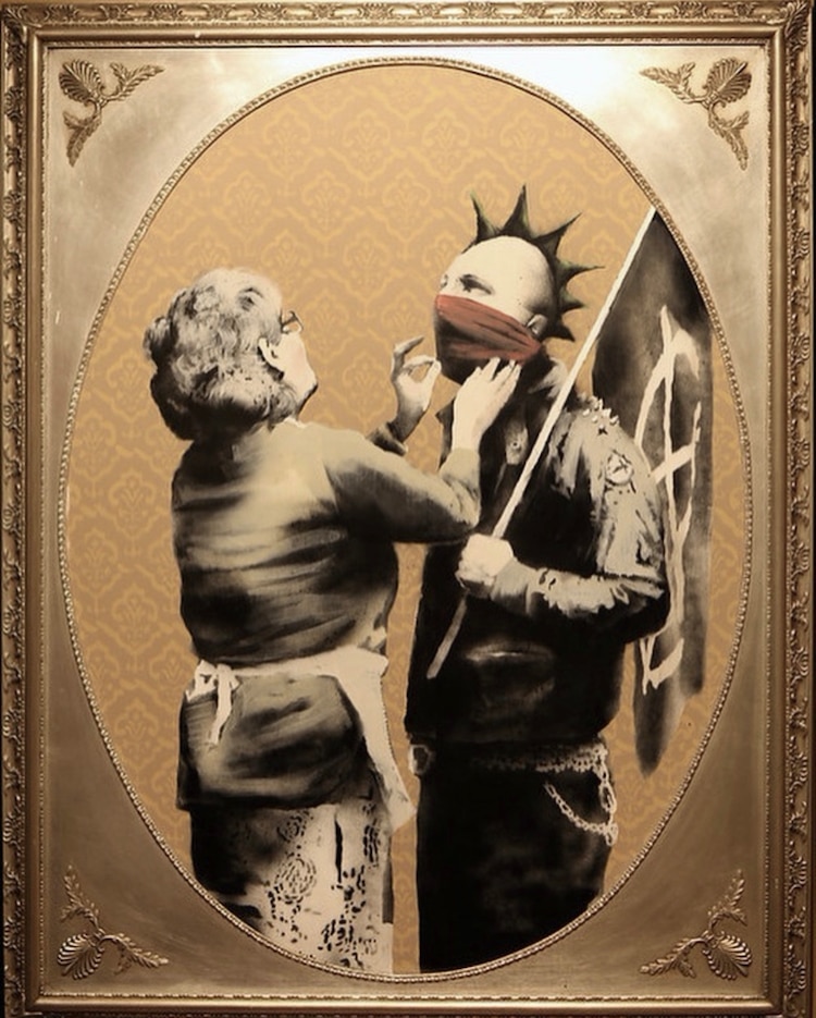 Punk anarquista y mamá, técnica desconocida, original extraviado, 2009.