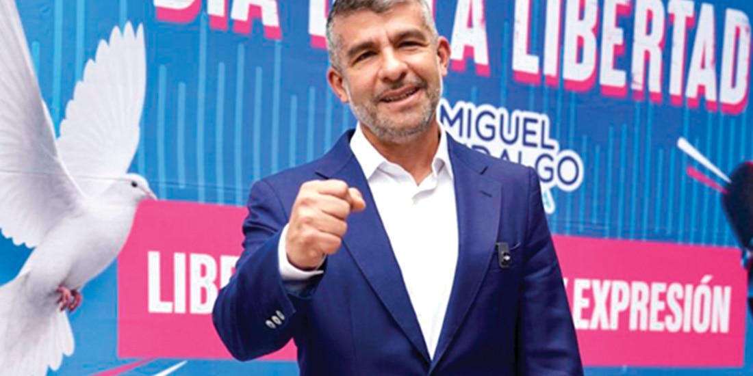 El alcalde de Miguel Hidalgo, ayer, en el concurso Expresiones de Libertad .