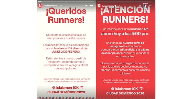 Historias de Lululemon sobre la carrera 2026 de la CDMX