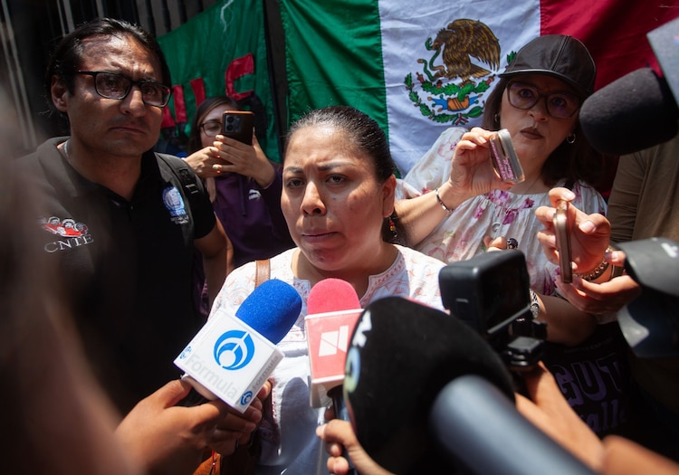 La secretaria general de la Sección 22 de la CNTE en Oaxaca, Yenny Araceli Pérez Martínez.