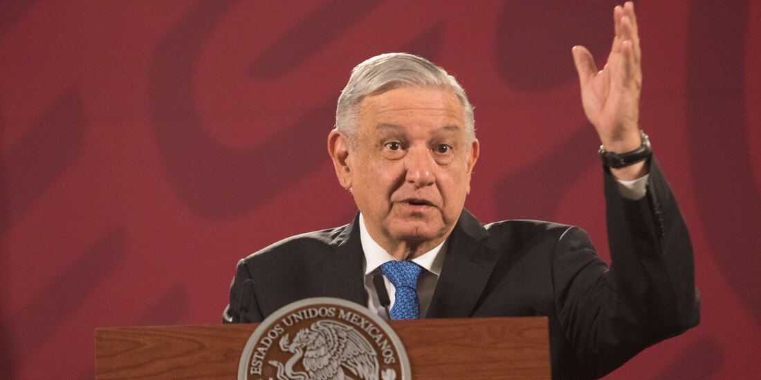 El presidente Andrés Manuel López Obrador durante una de sus conferencias en Palacio Nacional.