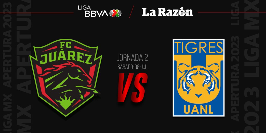 Tigres, actual campeón de la Liga MX, visita la cancha de FC Juárez en busca de su primer triunfo en el Apertura 2023.